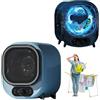 X&Z-XAOY Asciugatrice Compatta Mini Asciugatrice A Libera Installazione con Ventilazione Design A Doppio Strato del Cilindro Interno, Comandi A Manopola (Size : Blue-A)
