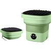 Generico Secchio for vestiti for bucato portatile con modalità automatiche for lavatrice pieghevole piccola da 6,5 litri(AU green(220-240V))