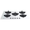 INDESIT ING 72T/WH PIANO COTTURA 5 FUOCHI A GAS DA 73 CM GRIGLIE GHISA VETRO BIANCO ING72T/WH