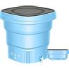 ADITAM Lavatrice Portatile, Mini Lavatrice Pieghevole con Manico, Macchina per la Pulizia Super Silenziosa, Touch Screen e Lavatrice Riutilizzabile per Calzini Biancheria Intima,Blu Double the
