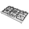 Zalydala Stufa a gas, 5 fuochi, design multi-bruciatore, regolazione indipendente della temperatura, accensione elettronica a impulsi, acciaio inox, per ristoranti, famiglie numerose