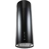 GURARI 380 36 BL Pr, cappa a colonna 36 cm,nero, 1000m³/h, 4 livelli, telecomando, per montaggio a parete