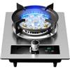 Generico Cucina A Gas Con Bruciatore Singolo, Padella Ad Alta Potenza Da 5,2 KW A 9 Cavità, Piano Di Lavoro In Vetro Temperato, Con Protezione Antispegnimento E Timer(LPG)