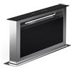 Klarstein Cappa aspirante Downdraft da 60 cm, nera - Cappa da cucina silenziosa, 576 m³/h, funzione di scarico o ricircolo, illuminazione a LED, pannello di controllo touch