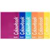 Colourbook Set 6 Quaderni A4 Maxi Plus Quadretti Con Margine Per Prima Elementare Scuola Primaria Multicolore Fluo, 96 Fogli 192 Pagine, Carta 100g Alta Resistenza, Made In Italy
