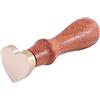 Ychostamp 1PCS vuota timbro di cera sigillo 25mm/1'' forma di cuore sigillare timbri di cera teste con 1PC universale manico in legno vuota cuore timbro di cera Maker per artigianato fai da te