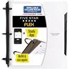 Five Star Flex 29326AE2 Taccuino ricaricabile+app di studio, carta a righe, raccoglitore TechLock con anelli (2,5 cm), copertina personalizzabile, tasche, linguette, divisori, max 200 fogli, bianco