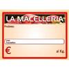 Social Crazy KIT 100 pezzi CARTELLINI personalizzabile - MACELLERIA mod.2 - Etichetta segnaprezzo Cartoncino prezzo ideale per professionisti (85X55)