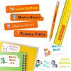 Gicaprice 230 Etichette adesive personalizzate colorate scuola materiale didattico in 2 formati convenienza, 50x10mm (180 pezzi) e 50x30mm (50 pz), utili a segnare penne, quaderni, matite, libri, ecc. ARANCIO