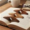 XIESHANG Porta pagina per il pollice, segnalibro personalizzabile con nome, clip per libri a forma di topo di biblioteca, anello in legno per lettura del pollice, regalo fatto a mano per gli amanti dei libri