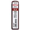 Rotring S0312650, ricariche mina in alto polimero per portamina sottili 0,50 mm HB 12 mine