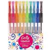 Colourbook Set 10 Penne Gel Glitter Colorate, Inchiostro Brillantinato Scorrevole Anti Interruzioni, Colori Vivaci Hi Sparkle, Astuccio Taschetta Trasparente Riutilizzabile, Per Scuola Disegno