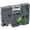 vhbw Cassetta nastro compatibile con Brother PT H107B, H108, H108GT, H110BK, H200, H105VP, H110 etichettatrice 8m x 12 mm bianco su nero