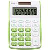 Genie 120 B - Calcolatrice a 8 cifre (Dual Power (Solare e Batteria), Design compatto) verde