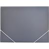 office box Cartella in gomma formato A3 Vital Colors.100% riciclabile Ideale per disegni, fogli e poster, chiusura in gomma rotonda ad alta resistenza By Office Box Rif 51518 (Grigio)