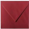 Briefumschläge24Plus 25 buste quadrate di alta qualità, 15 x 15 cm, in rosso vinaccia con chiusura a punta, grammatura 120 g/m², per una migliore protezione, le buste vengono avvolte