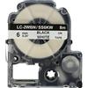 vhbw Cassetta nastro compatibile con Epson LabelWorks LW-1000P, LW-600P, LW-500, LW-400, LW-300 etichettatrice 8m x 6 mm nero su bianco