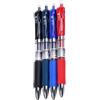 Joucien 6 portapenne in plastica da 0,5 mm, penna neutra a pressione, testa a proiettile, nero ad asciugatura rapida, penna neutra blu