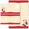 Paper-Media Motivo-set di cancelleria Natale Natale, BABBO NATALE - MOTIVO 50 fogli di carta da lettera e 50 buste DIN LANG (senza finestra) | Paper-Media