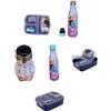 PELLECCHIA 1969 | Set Pranzo Scuola 2 Pezzi | Porta Merenda Scuola con 3 scomparti in Plastica BPA Free e Bottiglia termica in acciaio inossidabile con tappo svitabile 500ml (FROZEN)