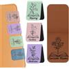 WINSD Segnalibro Magnetico Personalizzato in Pelle Segnalibri Personalizzati con Nome e Fiore Natale Regalo per Gli amanti Dei Libri, Donne e uomini (Stile-Fiore)