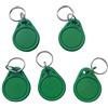 jiazhijie UID Tag Keyfob 13,56 mhz intercambiabile scrivibile programmabile (confezione da 5), Verde, 5