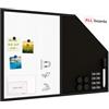 ALLboards Lavagna in sughero nero e bianca magnetica COMBI 90x60cm cornice nera in legno laccato