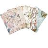 Generic Set di divisori per raccoglitori floreali vintage (5 pezzi) - A5/A6 PP linguette con arte botanica, organizer per riviste/ufficio (A5-fiore vintage)