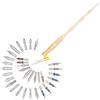 Gullor, Set per calligrafia, con portapenne in resina realizzato a mano con 33 pennini, colore arancione