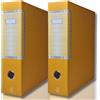 LogicaShop UBOX Raccoglitori ad Anelli A4 - Formato Protocollo Dorso 8, Senza Custodia (Giallo, 2Pz)