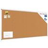 ALLboards Lavagna in Sughero con Cornice in Alluminio 200x100cm, Bacheca Sughero per Puntine Spille Alluminio Anodizzato Memoboard