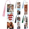 AuraWeave Segnalibro Personalizzato con Foto e Testo, Segnalibri Personalizzati con Nappina Multicolore, per Fidanzata, Insegnante, Famiglia, Compleanno, Natale, San Valentino (Stile 1)