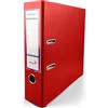 Netuno 1 raccoglitori A4 rosso 2 anelli dorso 8 cm raccoglitore documenti ufficio cartone Rivestito in Polipropilene con Meccanismo a Leva organizer faldone documenti classificatore