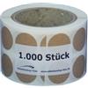 Etikettenshop Thon Adesivi in carta kraft, rotondi, diametro 20, 30, 40, 50, 60, 80 e 100 mm, rettangolari 50 x 50, 75 x 50 e 100 x 50 mm, etichette autoadesive per scrivere, marrone (diametro 20 mm, 1000 pezzi)