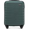 WITTCHEN Valigia da Cabina Trolley Bagaglio a Mano Valigia a rotelle piccola Trolley guscio duro ABS 4 ruote spinner Serratura a combinazione Maniglia telescopica Groove Line verde Ryanair/ITA Airways