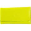DUDU Portachiavi Classico in Vera Pelle Uomo Donna Multicolore a 6 Ganci Lime