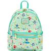 Loungefly Pokémon Mini Zaino, Motivo Acquatico, Verde Menta con Personaggi, 26x22x16 cm, Edizione Limitata