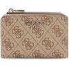 GUESS portafoglio Laurel II SLG Zip Around Card Case Latte Logo beige