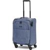 REDOLZ trolley cabina morbido 55 cm | bagaglio a mano leggero con 4 doppie ruote e lucchetto a combinazione | 55 × 37 × 23 cm 2,26 kg per donna e uomo - Essentials 12