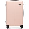 WITTCHEN Stripes Line Valigia media (L) | 67,5 × 45 × 27 cm (65 L), ABS rigido, 4 ruote 360° e lucchetto combinazione | Trolley da viaggio formato L, Ryanair/ITA Airways - Colore: Rosa cipria