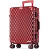 POSH Valigia Media - Trolley in Policarbonato con Telaio in Alluminio e 2 Chiusure TSA - Ruote Doppie Silenziose a 360° - Bagaglio a Mano Grande da Viaggio 70 cm, 75 L - Include Custopia Protettiva