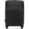WITTCHEN AXIS | L 76x51x27 cm | Valigia grande da viaggio | Ibrido ABS Nylon con tasca con zip Lucchetto TSA Manico telescopico Ruote 360° Valigia rigida leggera | Nero