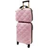 Camomilla Milano Set 2 pz Valigeria, Trolley (40 lt.) + Vanity Case (15 lt.), Materiale Rigido, Ruote Pivotanti, Collezione Bubble, Colore Rosa