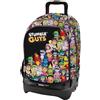 Generico Trolley Zaino Scuola Dream Cross, Sganciabile NUOVE RUOTE SALI SCALE con carrello amovibile TINTAUNITA stumble guys