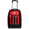 Seven Big Trolley Milan, Fist-Time Ball, Rosso e Nero, 2 in 1 Spallacci per Uso Zaino, Scuola & Tempo Libero
