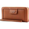 GUESS Eco Angy SLG Large Zip Around Wallet Cognac