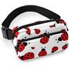 Qjjinxior Marsupio Shiba Lnu Knock Marsupio, Marsupio regolabile per corsa, camminata ed escursionismo, Motivo coccinelle Infinite Macchiate, 20x13cm