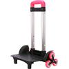 Klaisy Carrello per zaino in lega di alluminio con 6 carrelli pieghevoli Carrello a mano con ruote per borse scolastiche zaino bagagli, Uno