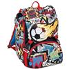 SJ GANG STYLE JAM GANG SJ GANG, Zaino Estensibile Big FIREGOAL Multicolore - Doppio Scomparto per Scuola e Tempo Libero
