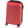 PROVITERA Trolley Cabina Rigido in ABS con Maniglia Telescopica, Valigia Leggera e Durevole per Viaggi, Bagaglio a Mano con 4 Ruote Easy Roll Piroettanti, Dimensioni 33.5 x 22 x 55 cm (Rosso)